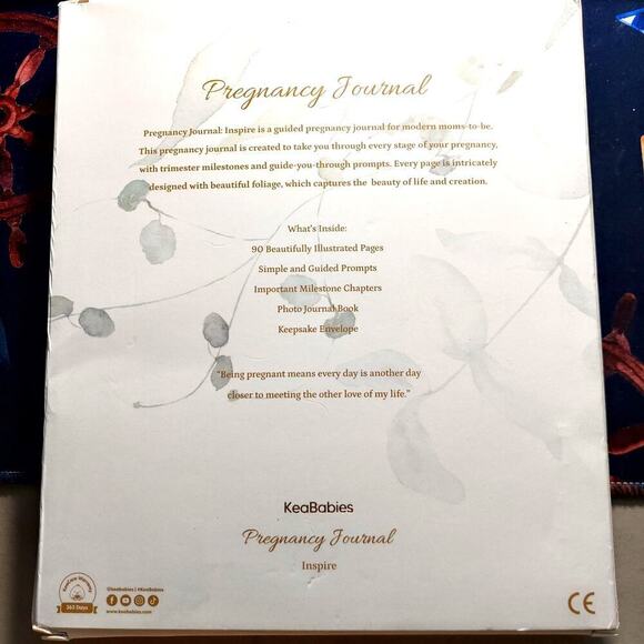 KeaBabies Inspirational Pregnancy Journal Memory Book - Picture 3 of 9
